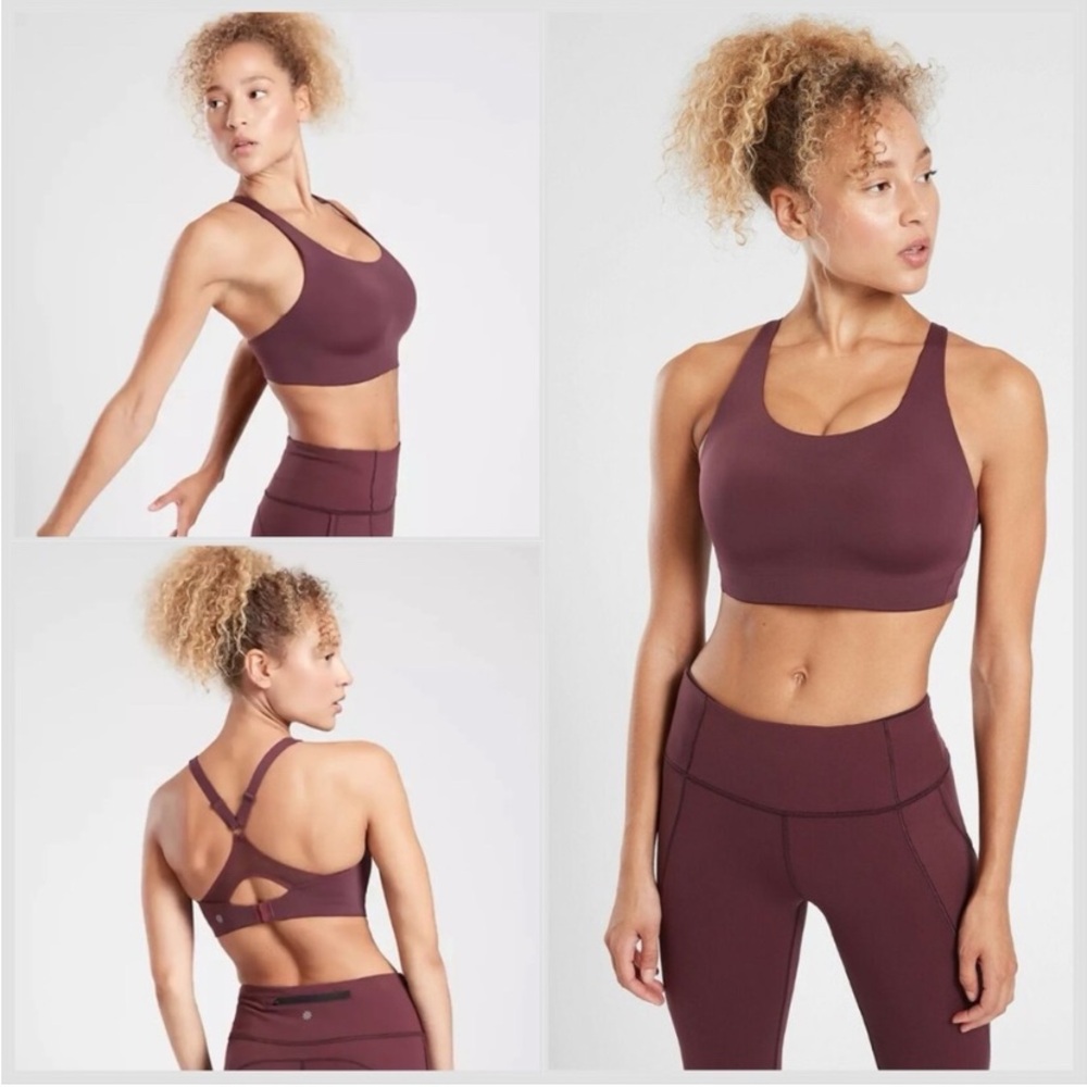ATHLETA Advance Sports Bra 34C High-Impact Support Racerback‎ Wicking Quick Dry